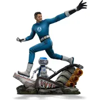 Iron Studios Fantastic Four Mr Fantastic Und H.e.r.b.i.e Art Scale Statue 1/10 26 Cm Blau Blau One Size