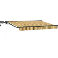 vidaXL Manueller Markisenrahmen mit LEDs 2,5 x 2 m