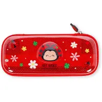 Legami - Wonderwow Federmäppchen, Ladybug Thema, 2 Fächer und Stifthalter, Innenfach mit Netzstoff, Reißverschluss, 23 x 11 x 5 cm