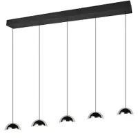 Reality Leuchten Pendelleuchte LED SANTA BHT 114x150x10 cm silber