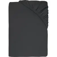 Dyckhoff Spannbettlaken "Uni", grau (schwarz), B:180cm L:200cm, Jersey, Obermaterial: 95% Baumwolle, 5% Elasthan, Bettlaken, Spannbettlaken, Angenehm weich, besonders flexibel, bis 25cm Matratzenhöhe