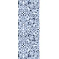 Queence Vinyltapete "Veily", blau, B:0,9m L:2,5m, Vinyl, Tapeten, Vinyltapete, 90x250cm, selbstklebend, kinderleichte Anbringung,, Sticker