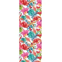 Queence Vinyltapete "Annabell" Motiv bedruckt botanisch floral gemustert natürlich glatt 90x250cm, selbstklebend, kinderleichte Anbringung, Sticker