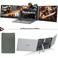 Blackview DCM6 Laptop-Bildschirm-Erweiterung - 1KG, 14" FHD 1080P Tragbarer Monitor für 13,3"-17,3" Laptops, HDMI/USB-A/USB-C Monitor für Mac/Windows/Android/Chrome, Plug-and-Play