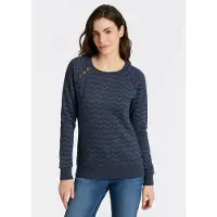 Ragwear Sweatshirt "DARIA ZIG ZAG O", mit Zierknöpfen am Ausschnitt