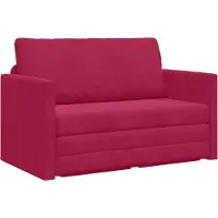 Syfax Schlafsofa Weinrot 124 x 71 x 78 cm Samt