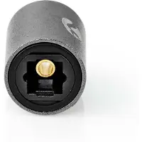 Nedis CATB25950GY Toslink-Adapter Metall Kupplung Gunmetal-Grau