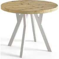 Alpi Möbel Esstisch Ausziehbar Ovo, 80-130 cm, Stabile Beine, Artisan