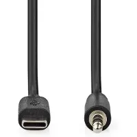 Nedis CCGB65950BK10 USB-C-Adapter USB 2.0 USB-C auf 3,5 mm Stecker 1 m Schwarz