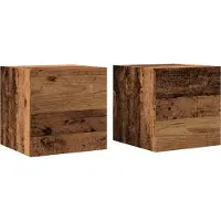 Syfax TV-Wandschränke 2 Stk. Altholz-Optik 30,5x30x30 cm