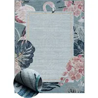 My Flair 80x150 cm Teppich Sky blau – für drinnen und draußen, Mehrfarbig, Polypropylen