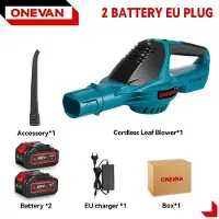 StarTech.com Elektrischer Laubbläser Luftbläser - Turbo Gebläse - Akku - Bürstenloser Motor - Hohe Leistung - 2x Akku enthalten - EU-Stecker - Gold