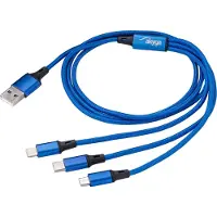 Akyga AK-USB-27, 1,2 m, USB A, USB C/Lightning, Blau