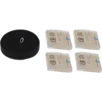 Rowenta 4 Filterkartuschen + 1 Filter ZR850001, Zubehör-Set, Dampf, Schwarz, Transparent, , RY8544WH, RY8534WH, RY8561WH, 1 Stück(e)