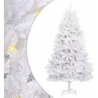 Syfax Künstlicher Weihnachtsbaum 300 LEDs PVC und Stahl Weiß