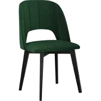 Mirjan 24 Stuhl Monti IV Pik Gerade, Esszimmerstuhl aus Buchenholz, Stilvoll Polsterstuhl, Wohnzimmer (Holzfarbe: Schwarz, Stofffarbe: Riviera 38)