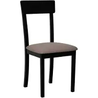 Mirjan 24 Stuhl Hugo New I, Esszimmerstuhl aus Buchenholz, 43x40x86 cm (Holzfarbe: Schwarz, Stofffarbe: Hygge D20)