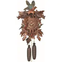 Engstler - 640/2_QM - Kuckucksuhr - Quarz - Nussbaum - mit Musik - 43 cm