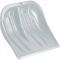 Kadax Schneeschaufel "Monti", Schneespaten ohne Stiel mit Alukante, Silber, 49 cm breit, 1 Stück