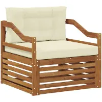 vidaXL Outdoor-Sofa Natur und Creme