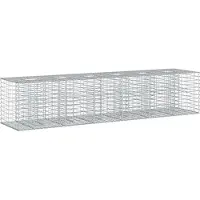 vidaXL Gabionen-Hochbeet 2 stk. 260 x 60 x 55 cm Verzinkter Stahl