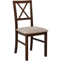 Mirjan 24 Stuhl Milano IV, Esszimmerstuhl aus Buchenholz, 43x40x93 cm (Holzfarbe: Nuss, Stofffarbe: Paros 02)