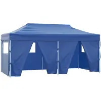 Syfax Partyzelt 291 x 580 x 315 cm Blau Oxford-Stoff