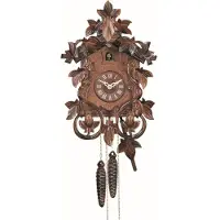 Engstler - 535_QM - Kuckucksuhr - Quarz - Nussbaum - mit Musik - 34,5 cm