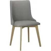 Mirjan 24 Stuhl Monti V, Esszimmerstuhl aus Buchenholz, 48x53x83 cm (Holzfarbe: Sonoma , Stofffarbe: Hygge D91)