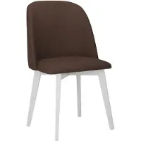 Mirjan 24 Stuhl Monti III, Esszimmerstuhl aus Buchenholz, 48x55x83 cm(Holzfarbe: Weiß, Stofffarbe: Soro 28)