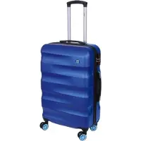 Dielle Mittelgroßer Blauer ABS Reisekoffer Serie 150 Modell 15060BL mit 4 Doppellenkrädern