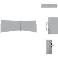 vidaXL Ausziehbare Seitenmarkise 160x600 cm Grau - Sonnenschirme & Sonnenschutze