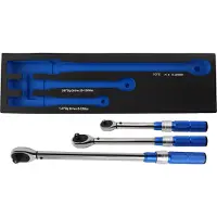 MaXpeedingrods Drehmoment Ratsche 3er Set 1/4" 3/8" 1/2" 5-220Nm Werkzeug Koffer