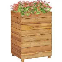 Syfax Hochbeet 50x40x72 cm Teak Altholz und Stahl