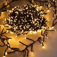 Spetebo Cluster Lichterkette in soft gold - 1128 LED / 10,5m - Netzstecker Dimmer Timer (1128 LED)