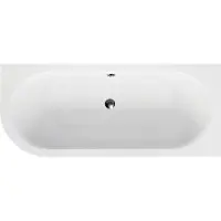 For you Aqua | Besco Avita Badewanne - 180x80cm - Asymmetrisch Rechts - Mit Füßen - Inkl. Syfon