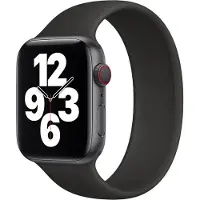 Apple Silikon Solo Loop für Watch | 38/40/41/42 mm - Größe 6 - Schwarz