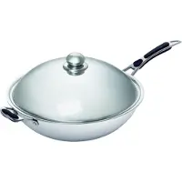 Bartscher 105981, Rund, Wok/Stir-Fry pan, Edelstahl, Edelstahl, 6 l, 360 mm