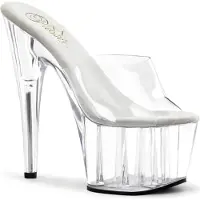 Pleaser ADORE-701 Damen Sandalen, Transparent (Clr/clr), EU 36 (UK 3) (US 6)