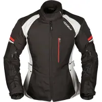 Modeka Violetta Damen Motorrad Textiljacke, schwarz/hellgrau, 44