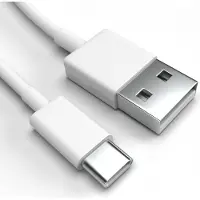 Justcom USB-C Ladekabel für LG Velvet Weiß 2 m Handy Schnellladekabel Datenkabel