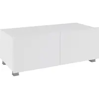 Lomadox Wohnzimmer TV Lowboard mit 2 Türen, stehend oder hängend, in weiß Hochglanz CAIRNS-132, B/H/T ca. 100/37/43 cm