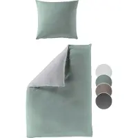 Sleepling liebling - Renforcé Bettwäsche, lind grün, 1 x Bettbezug 220 x 240 cm + 2 x Kissenbezug 80 x 80 aus 100% seidig weicher Baumwolle