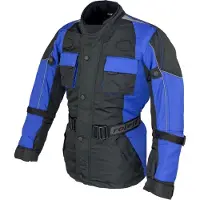 Roleff RO431K Kinder-Motorradjacke – Blau/Schwarz, wasserdicht, atmungsaktiv & mit Protektoren Größe: Kindergröße 128,