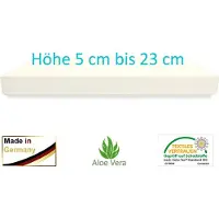 Dibapur Multivital - (80x200 x 18 cm) Orthopädische Kaltschaummatratze - H2,5 Mittelfest bis fest - Aloe Vera glatt Bezug 60 °C - - Germany