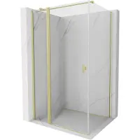 Mexen Mist T Duschkabine schwenkbar 120 x 75 cm, transparent, gebürstetes Gold - 8A4T-120-075-55-00