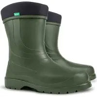 Demar Damen Gummistiefel Laura Regenstiefel Garten Arbeitsschuhe EVA gefüttert Khaki Grün 37