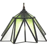 Clayre & Eef Hängeleuchte Tiffany Ø 31x107 cm Grün Glas