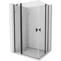 Mexen Mist Duo Duschkabine schwenkbar 110 x 75 cm, transparent, schwarz - 8A4-110-075-70-00