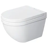 Duravit Wand-WC, Tiefspüler Starck 3 Compact 37,5x48,5cm, 4,5 l, weiß WonderGliss